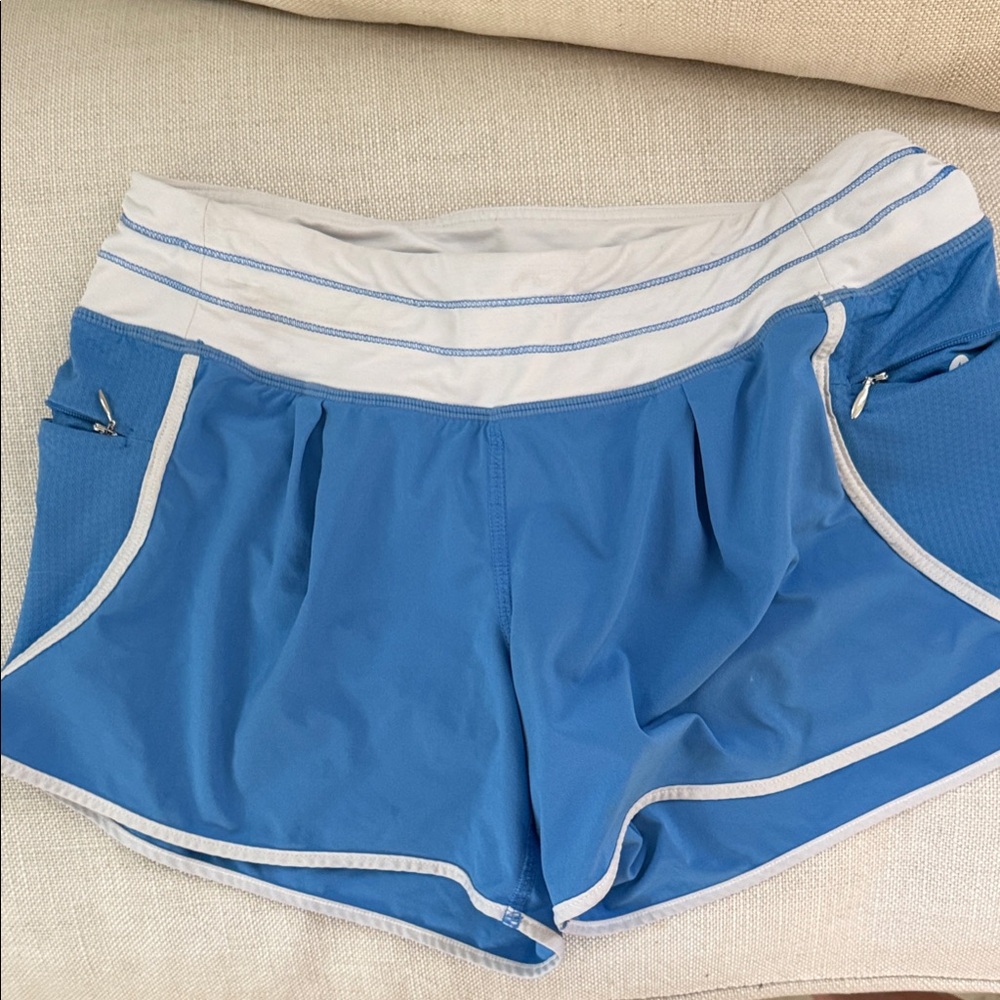 Lululemon Sz 4. Women’s Blue Performance Running Shorts